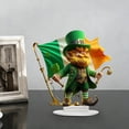 thumbnail image 6 of St. Patrick's Day Acrylic Tabletop Ornament, Moon House Leprechaun Clover Decor with Light for Irish Party Home, 6 of 9