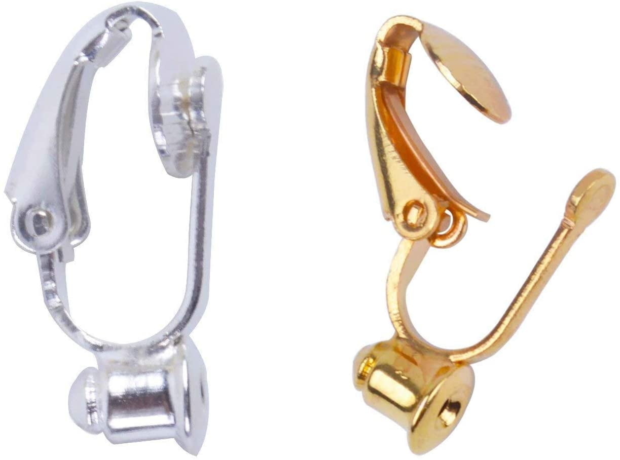 SEWACC 24 Pairs Post Earring Converter Clip on Earring Backs Screwback  Earrings Convert Non Pierced Earrings Clip-on Earrings Convert Pierced  Earrings