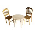 thumbnail image 3 of Lipstore Miniatures de Maison de Poupée 1/12 Table Chaise Accessoire de Maison de Poupée Jouets de Jeu de Simulation Blanc, 3 of 8