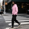 thumbnail image 5 of GrmtClth Mens Hoodie Oversized Casual Pullover Hooded Sweatshirt Adjustable Drawstring Pocket Street‑wear Long Sleeve Shirts, 5 of 10