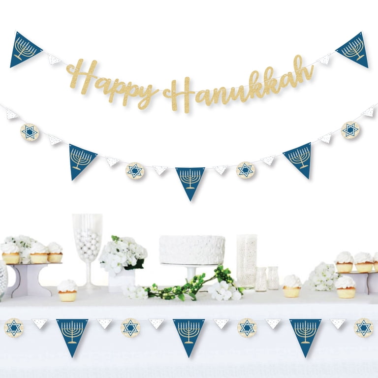 Big Dot of Happiness Hanukkah Letter Banner Decoration photo 2