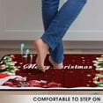 thumbnail image 3 of Christmas Red Lattice Kitchen Rug Set 2 Piece, Cushioned Anti-Fatigue Kitchen Floor Mats Waterproof Easy to Clean, Comfort Standing Kitchen Mat Set with Non-Slip Latex, 3 of 6