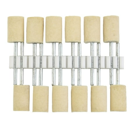 

Leke 12pcs 2.35mm Shank Wool Grinding Head Polishing Burrs Buff Cylinder Rotary Tools