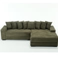 thumbnail image 4 of L Shaped Couch With Right Chaise Lounge, Corduroy Fabric, , 8 Pillows, Easy Assembly Feature Modern Chaise, To Put Together Credibility, 4 of 4