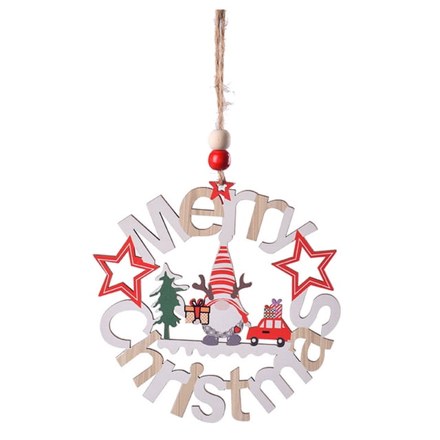 Ounissouiy Decoración de árbol de Navidad, suministros de vacaciones, colgador de puerta de tamaño pequeño, adornos navideños multiusos, Kits de decoración para fiestas Patrón de ciervo