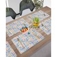 thumbnail image 3 of Easter Placemats Set of 4, Bunny Easter Eggs Placemat for Dining Table Decorations, Spring Flowers Place Mats, Spring Table Mats for Kitchen Dinner Seasonal Holiday Party Decor, 3 of 6