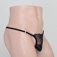 thumbnail image 1 of Ropa Interior Fresca de Bolsa Del Breve Del de de Correa Del Spandex de Los Hombres Negro Macarena ropa interior para hombre t tanga, 1 of 8
