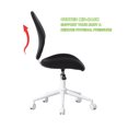 thumbnail image 6 of Geniqua Black Office Chair Ergonomic Computer Task Desk Fabric Mid Back Foam Seat Swivel Casters, 6 of 8