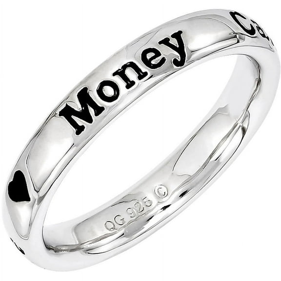 Sterling Silver Lyric Money Can't Buy Me Ring