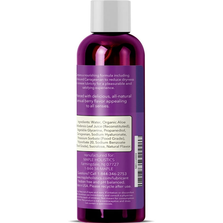 Maple Holistics Flavored Personal Lubricant, Water Based for Sensitive  Skin, Natural Personal Care Product, 4 Oz