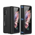 thumbnail image 1 of For Samsung Galaxy Z Fold 3 5G Case, TECH CIRCLE Magnetic Folding Stand Shockproof Hybrid Protective Cover, Black, 1 of 8