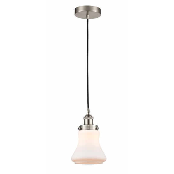 616-1PH-SN-G191-LED-Innovations Lighting-Bellmont - 1 Light Mini Pendant In Industrial Style-10 Inches Tall and 6.25 Inches Wide Brushed Satin Nickel