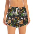 thumbnail image 2 of Pofeuu Farm Animals 2 Print Women's Athletic Shorts Running Workout Shorts Tummy Control Quick Dry Gym Shorts with Pockets Double layer sports shorts-XX-Large, 2 of 7