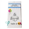 thumbnail image 2 of (6-pack) Heavy Duty Plastic Table Covers Tablecloth (Reusable) (Round 84"), 2 of 7