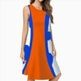 thumbnail image 2 of Blue And Orange Dress Loose Women'S Dress Beach Dresses With Pockets Dresses For Womens, 2 of 4