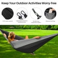 thumbnail image 3 of Eurhowing Ultralight Portable Camping Hammock, 600lbs Capacity Double Hammock with Tree Straps, 2-Person Travel Hammock for Backyard, Backpacking, Camping, 3 of 8