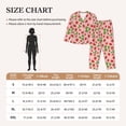 thumbnail image 4 of Lsque Strawberries Pattern Long Sleeve Pajama Set for Women - Soft 2-Piece Sleepwear and Loungewear Set with Pockets, Comfy Nightwear-Medium, 4 of 7
