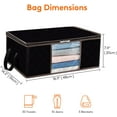 thumbnail image 2 of Lifewit Large Clothes Storage Bag, Closet Organizer with Handle Clear Window for Clothes, Blankets, Comforters, Foldable, 3 Pack, Black, 2 of 6