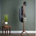 thumbnail image 7 of Wooden Tree Coat Rack Stand, 6 Hooks - 3 Adjustable Sizes Free Standing Coat Rack, Hallway / Entryway Coat Hanger Stand for Clothes, Suits, Accessories, 7 of 7