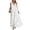 White, variant on Women's Summer Linen Maxi Dress Flowy V Neck Sleeveless Casual Beach Vacation Boho Long Sundresses, S