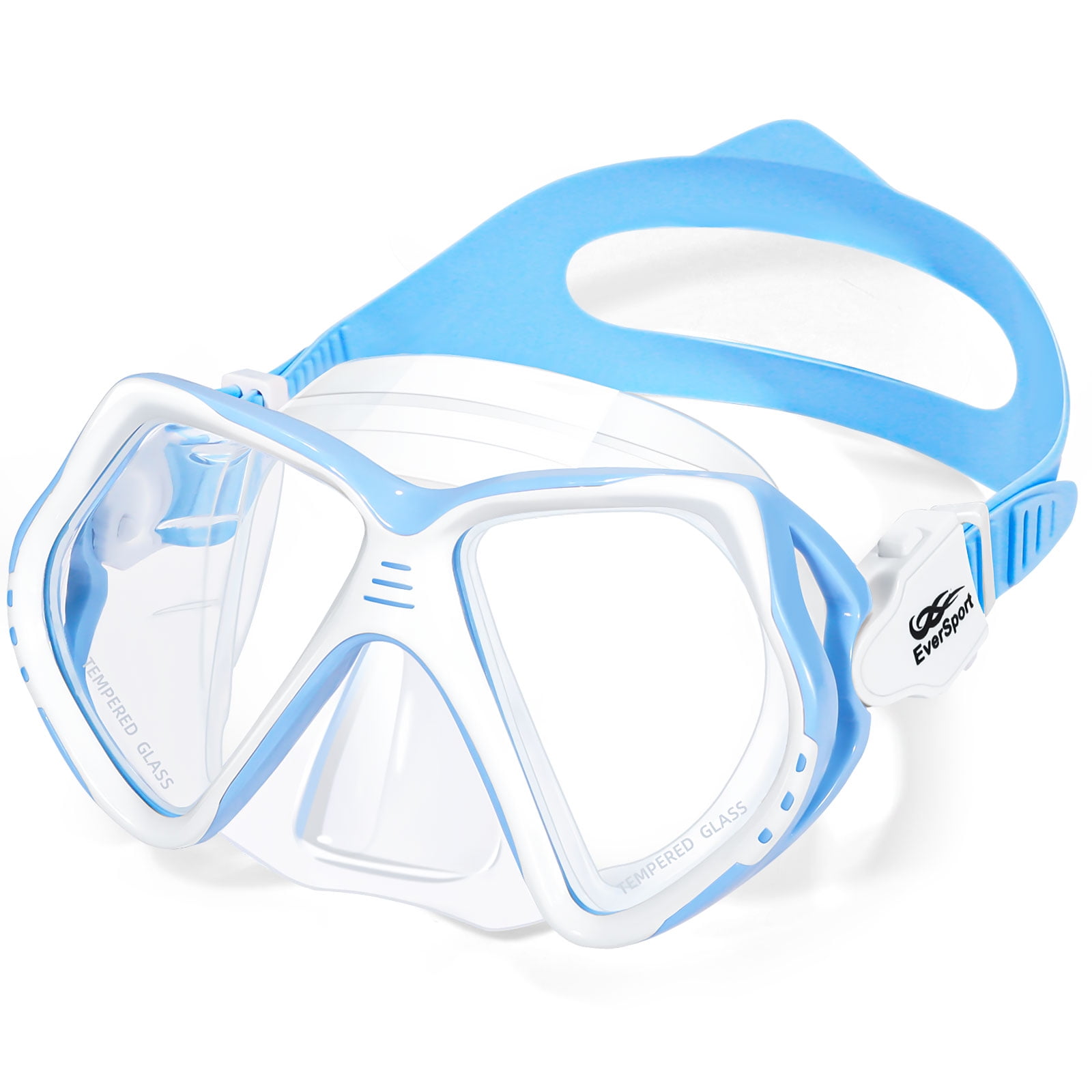 EverSport Kids Swim Mask for 6-14 Kids Boys Girls Youth, Tempered Glass ...