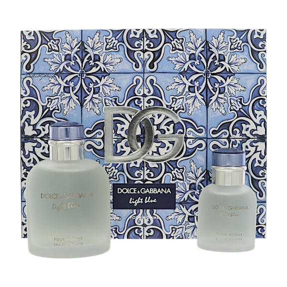 Dolce & Gabbana D & G Light Blue 2 Piece Set For Men: 4.2 Oz Eau De Toilette Spray, 1.3 Oz Eau De Toilette Spray