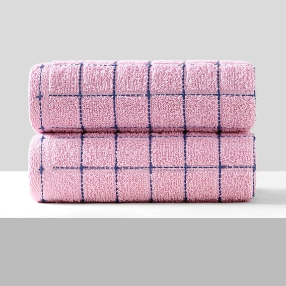 XmhyTop-A 3 Pack Cotton Quick-Dry Bath Towels 35x75cm Lightweight Soft Hand Towels,Travel Towel,Style L,Pink