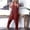 Wine, variant on Levmjia Jumpsuit for Women Cotton And Linen Casual Loose Baggy Pocket Jumpsuit Fashion Playsuit Trousers Overalls Jumpsuit