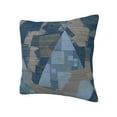 thumbnail image 2 of YFYANG Square Decorative Throw Pillow Case (Without Pillow Insert), Blue Abstract Mosaic Bedroom Sofa Car Cushion Cover, 26"x26", 2 of 9