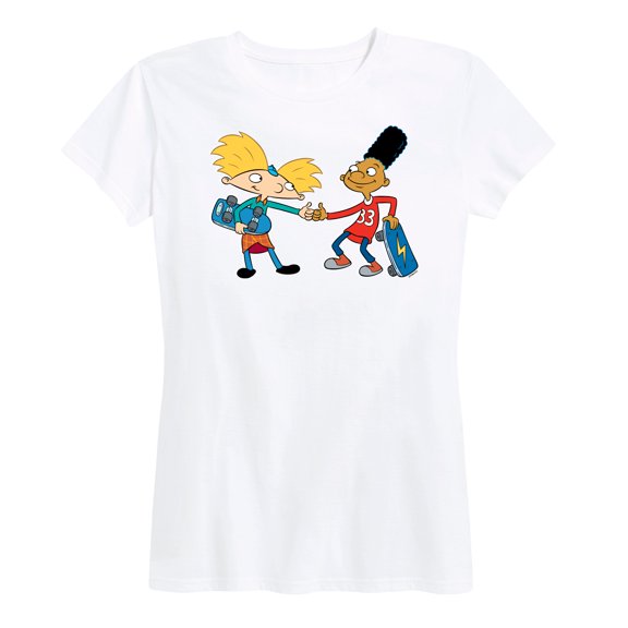 Hey Arnold! - Arnold and Gerald Skateboard - Women's Short Sleeve Graphic T-Shirt