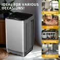 thumbnail image 7 of Portable Washing Machine 2.0 Cu.Ft. Full-Automatic Compact Washer Machine for Apartment, 10 Wash Program Small Portable Washer for Dorm, Apartment, RV, Home, Silver, 7 of 7