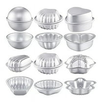 12 Pcs 6 Shapes Bath-Bomb Making for Crafts DIY Crafting Mould Handmade Soaps Candle Cake Baking