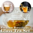 thumbnail image 6 of Cuisiland Elegant 1000ml Glass Teapot with Removable Filter & 2 Double Wall 350ml Glass Mugs – Borosilicate Tea Set for Loose Leaf, Herbal, Flowering Tea & Coffee – Heat Resistant, Insulated Design, 6 of 8
