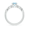 thumbnail image 2 of ANGARA Natural Solitaire Aquamarine Infinity Shank Ring in 14K White Gold for Women (Size-6mm) | March Birthstone, Birthday, Anniversary, Jewelry Gift for Women | Natural Aquamarine Ring, 2 of 8