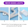 thumbnail image 5 of Letreros de neón con forma de nube, letreros LED, decoración de dormitorio, lámpara de noche LED alimentada por USB o pilas, letrero de luz de neón para bar, fiesta, baño, 5 of 5