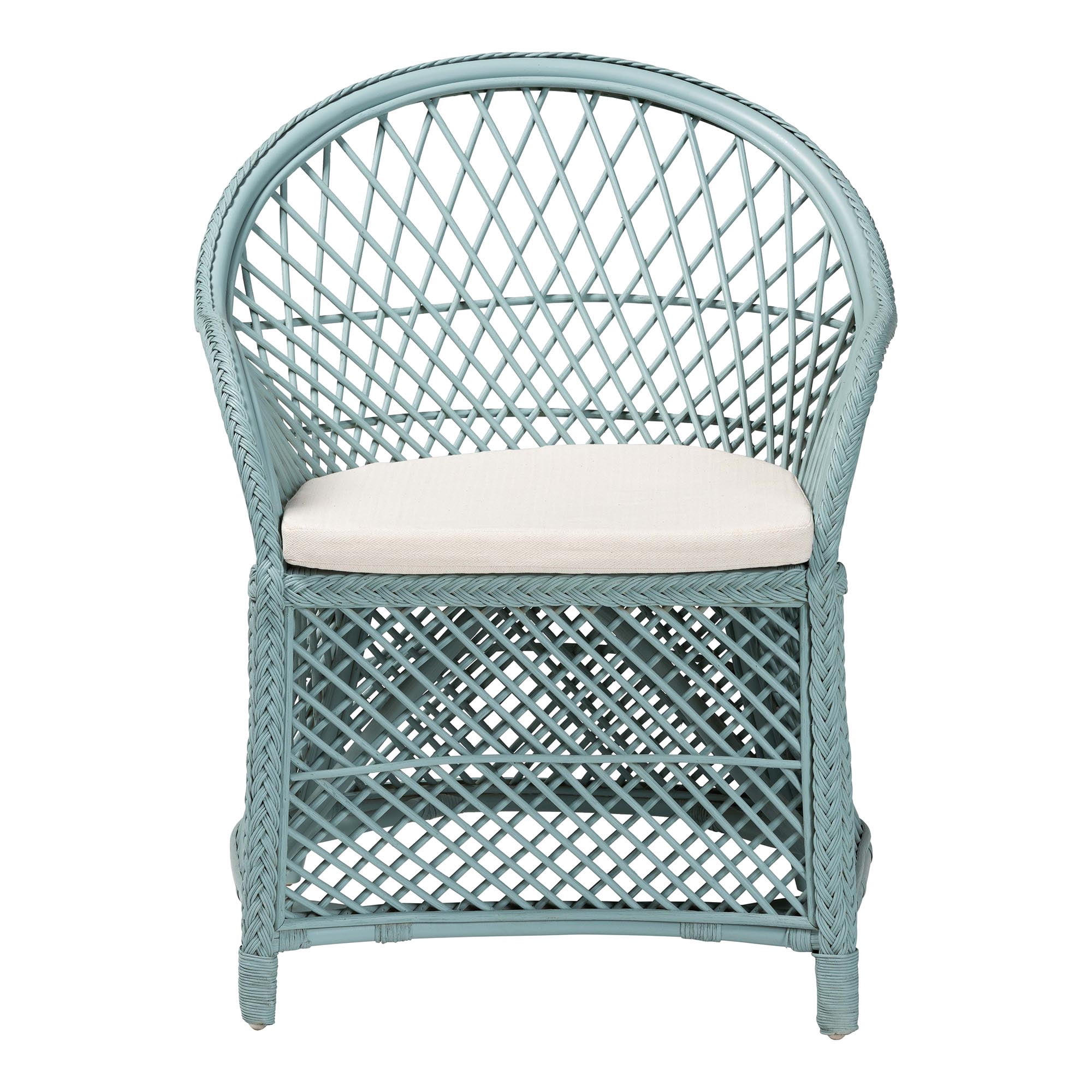 bali & pari Casilda Boho Arm Chair, Pastel Cyan