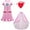 Dress+Muffler+Cape, variant on HAWEE Girls Princess Peach Costume Cosplay Casual Dress Up Peach Dress
