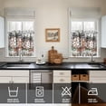 thumbnail image 2 of Tier Window Curtains Gathering Autumn Decor Pumpkin Pattern Thanksgiving,27.5x24in kitchen curtains fall holiday curtain, 2 of 4