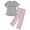 Grey Pink Cups, variant on 2 Piece Womens Short Sleeve Pajama Sets for Women Soft Sleepwear Tops with Capri Pants Loungewear 2 Piece Pj Set Green Star XL