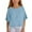 Blue, variant on uikmnh Cute Tops for Girls Fashion Linen Blend Ruffled Half Sleeve Tee Round Neck Loose Casual Blouse for Everyday Wear Size:7-8 Years