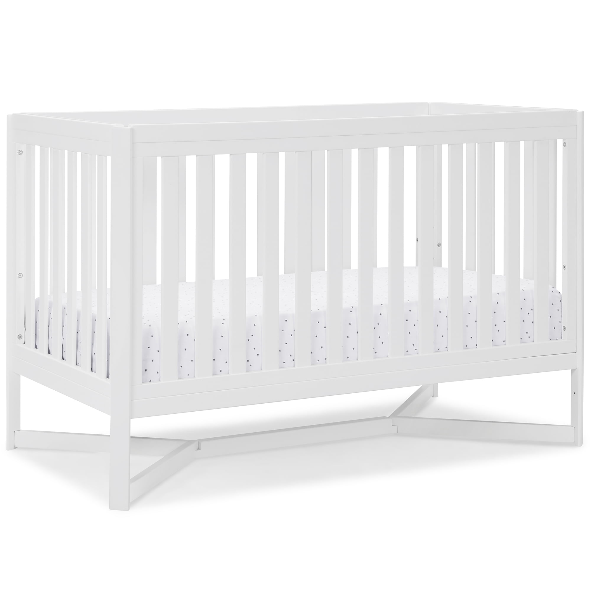 Delta Children Tribeca 4-in-1 Baby Crib, Bianca White