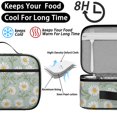 thumbnail image 4 of Daisy Pioneer Flower Green Pattern Insulated Lunch Bag Teens,Bento School Lunch Bag for Teens for Work,Picnic or Travel 10.6x7.7x4.3 Inches,12 Can Capacity, 4 of 6