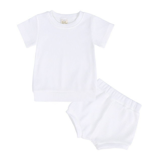 TopLLC Ensemble de Blouses et Chemises à Manches Courtes Col Rond Ensemble Deux Pièces pour Fille