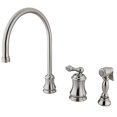 thumbnail image 1 of Kingston Brass Single Handle Widespread Kitchen Faucet with Brass Sprayer, 1 of 1
