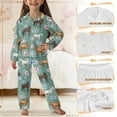 thumbnail image 6 of Yuyamidu Horse Long Sleeve Pajamas for Kids Long Pj Pants Set of 2 Leisure Home Indoor Loungewear for Boys Girls 9-10 Years Flowers Button Down Sleep Wear Pullover Tops, 6 of 7
