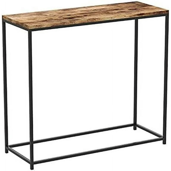 Safdie 81039.Z.07 Entryway Table/Console Table/Sofa Couch Table/Accent Wall Table-31 Long/Brown Reclaimed Wood with Black Metal for Living Room