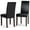 Midnight Black, variant on Pemberley Row Faux Leather Stone Gray Dining Chair Rectangular 39.4" x 18.2" x 18.5" Unassembled