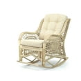 thumbnail image 3 of Malibu Rocking Chair ECO Natural Rattan Wicker Handmade Design with Cream Cushion, Natural color, 3 of 5