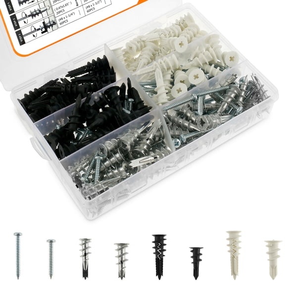 Drywall Anchor Screw Kit Firmware Self Drilling Screws Bolt Plug for Installing Electrical Kitchen Accessories