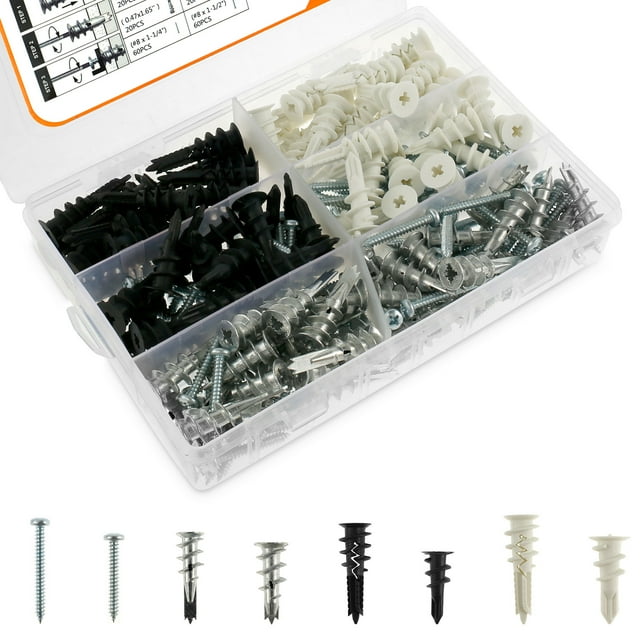 Drywall Anchor Screw Kit Firmware Self Drilling Screws Bolt Plug for Installing Electrical Kitchen Accessories